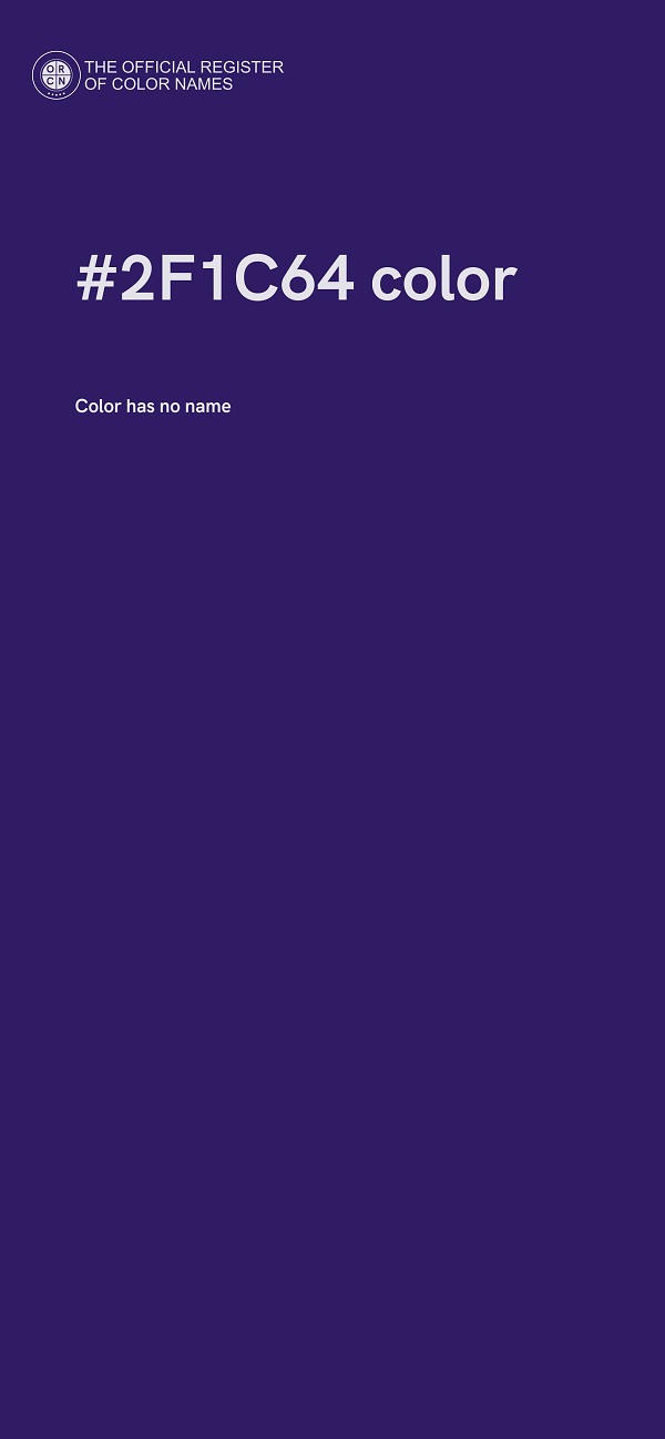 #2F1C64 color image