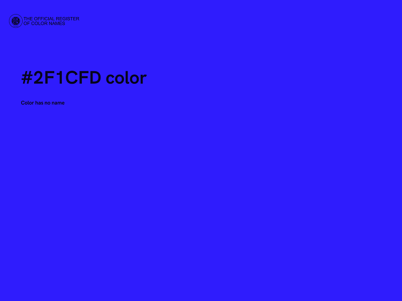 #2F1CFD color image