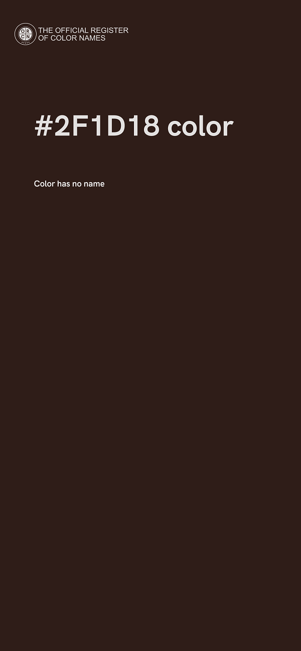 #2F1D18 color image