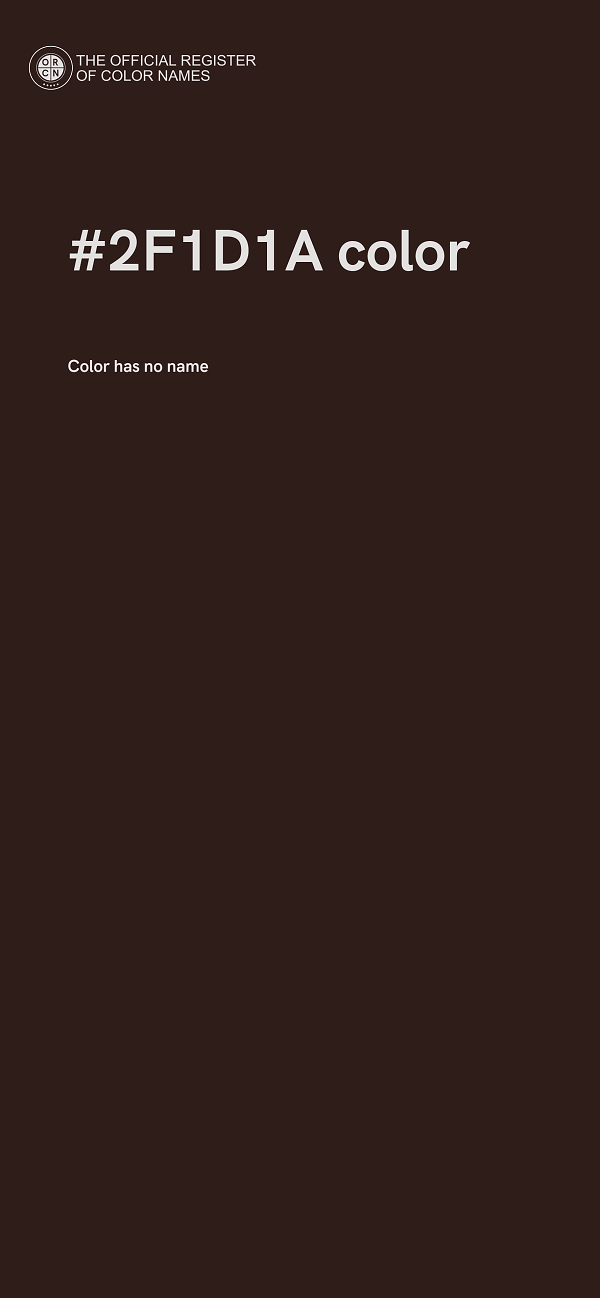 #2F1D1A color image