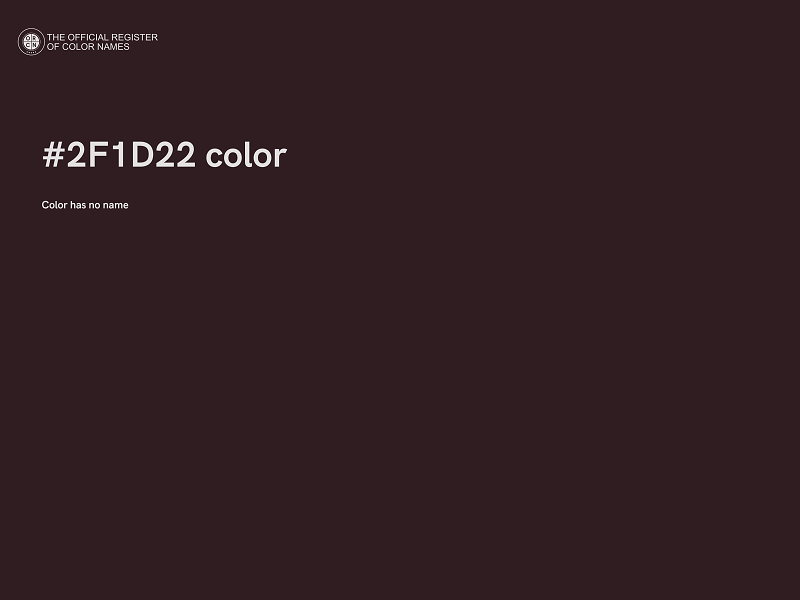 #2F1D22 color image