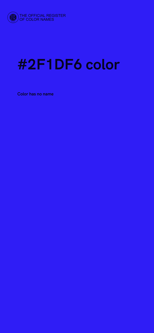 #2F1DF6 color image