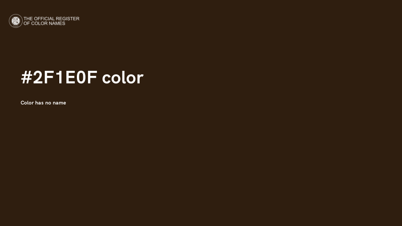 #2F1E0F color image