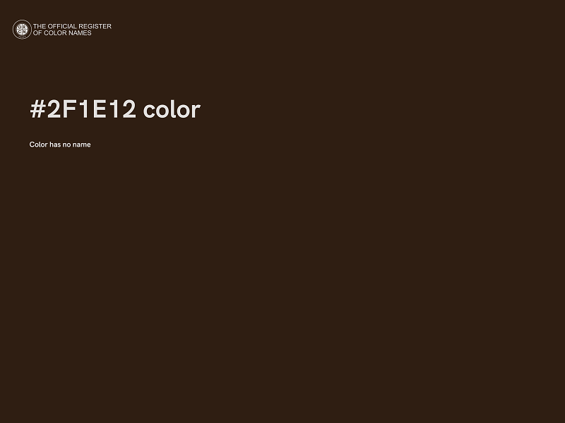 #2F1E12 color image