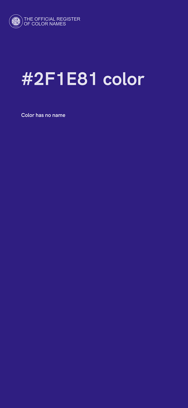 #2F1E81 color image