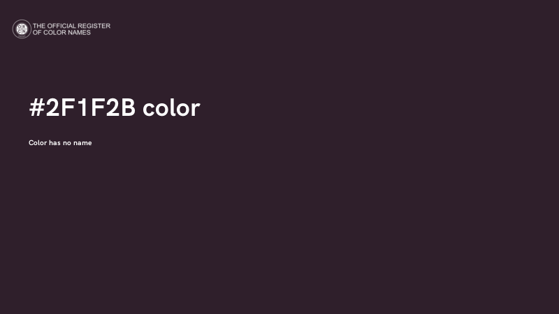 #2F1F2B color image