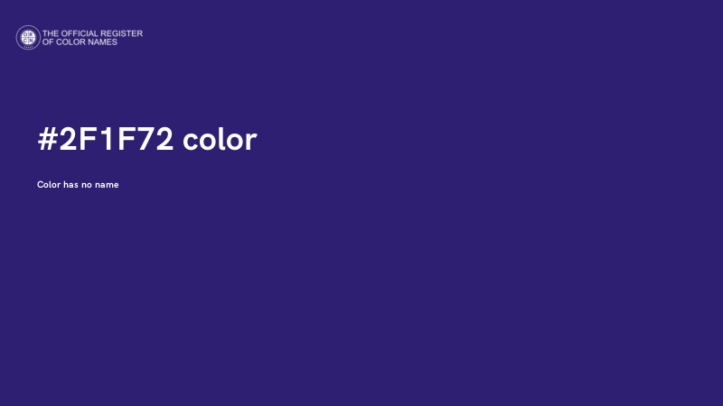 #2F1F72 color image
