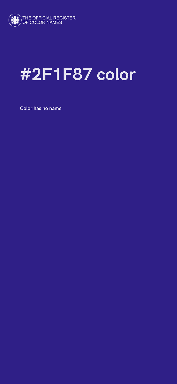 #2F1F87 color image
