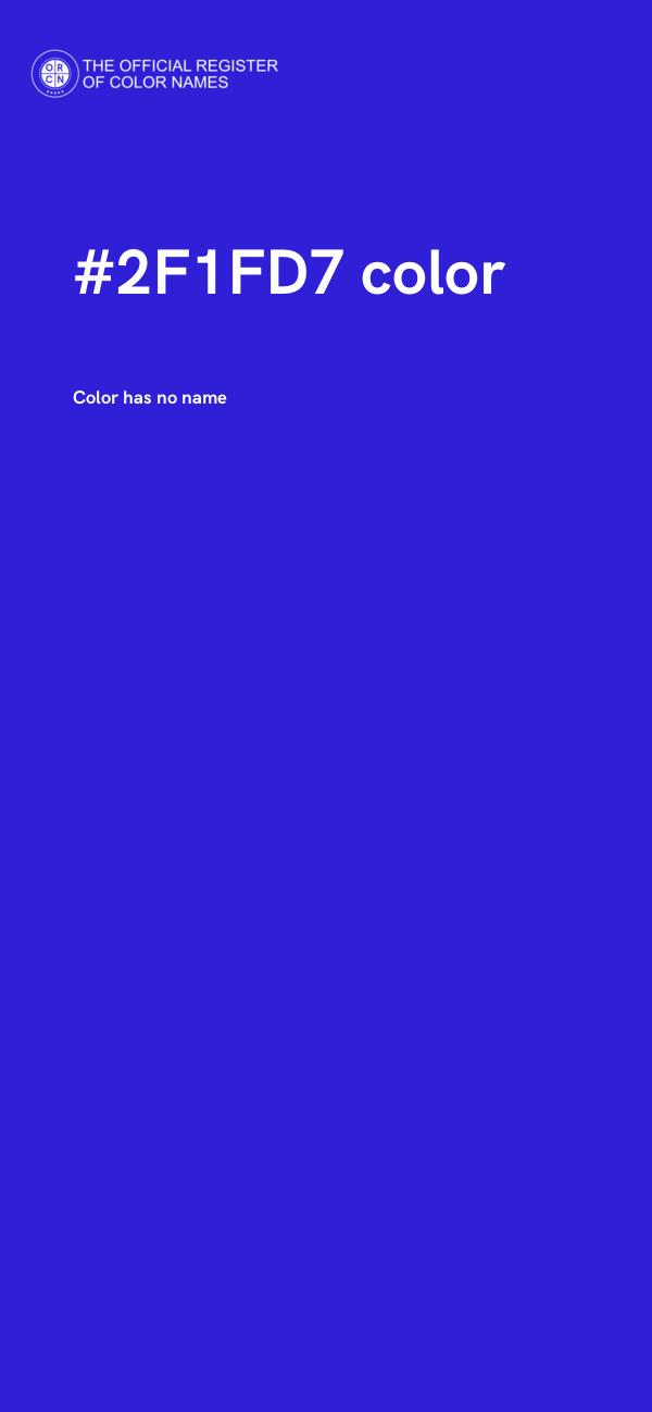 #2F1FD7 color image