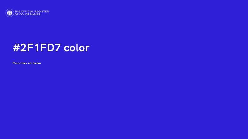 #2F1FD7 color image