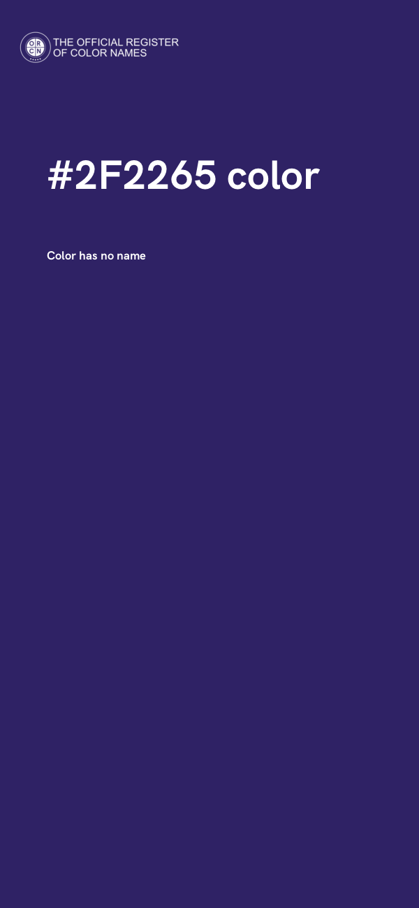 #2F2265 color image