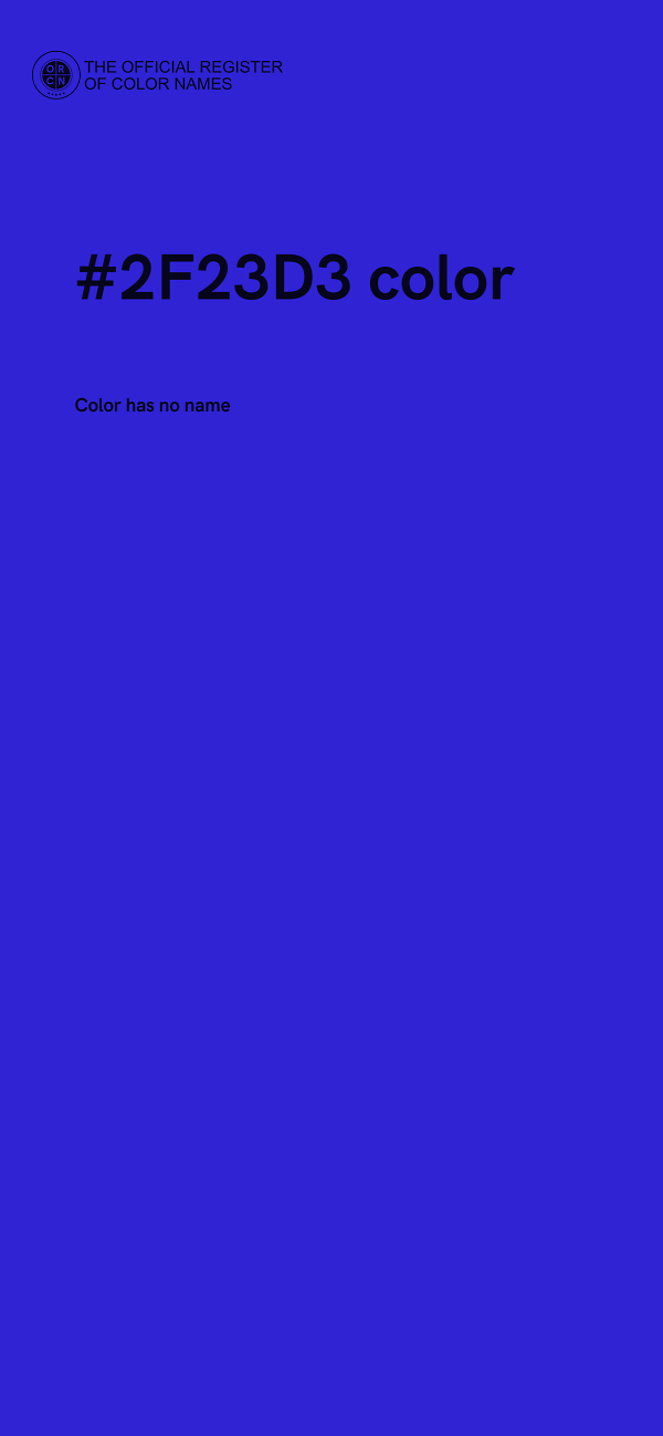 #2F23D3 color image