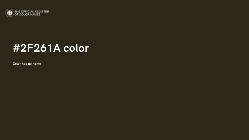 #2F261A color image