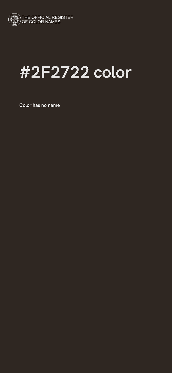 #2F2722 color image