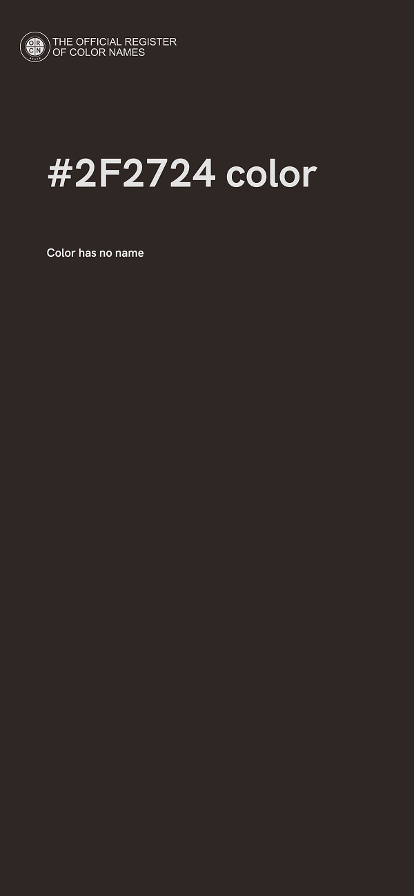 #2F2724 color image