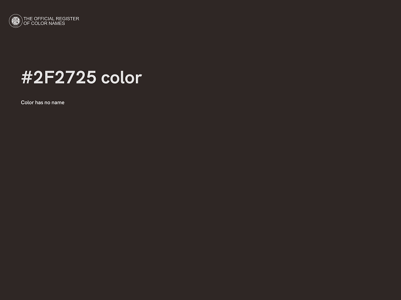 #2F2725 color image