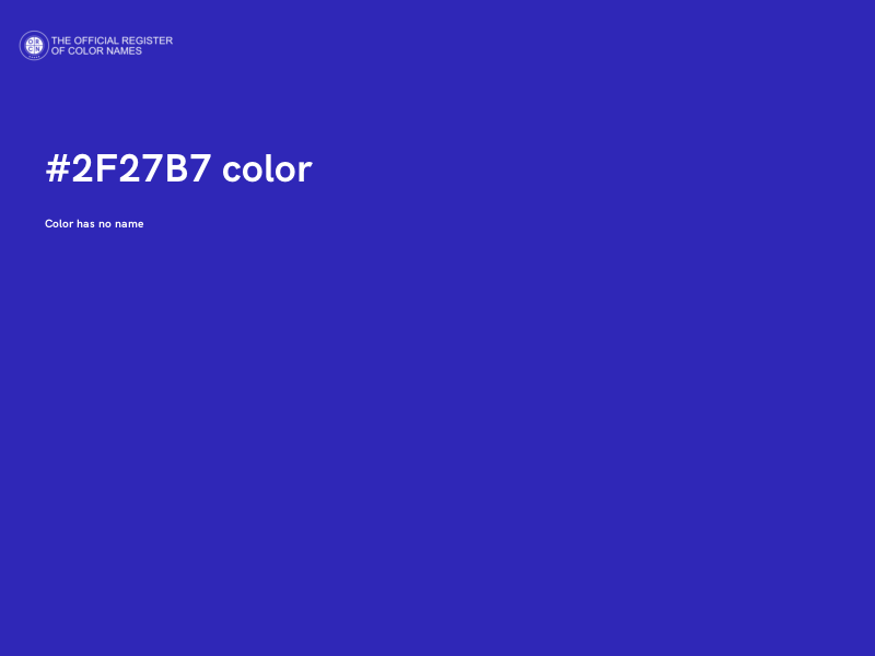 #2F27B7 color image