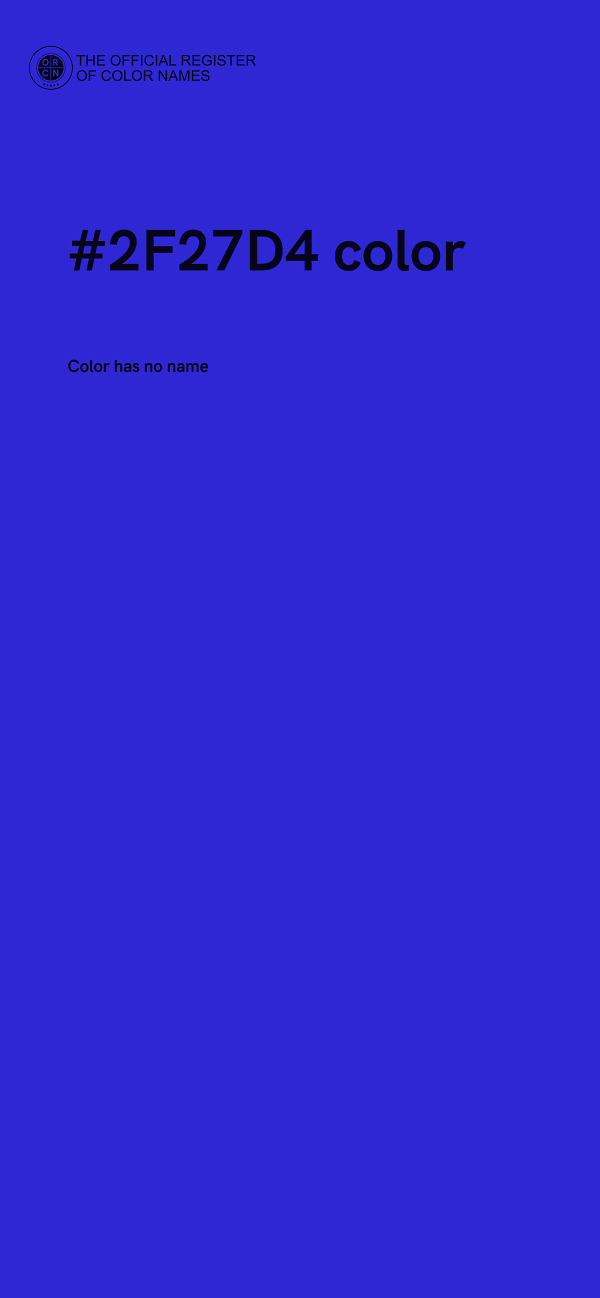 #2F27D4 color image