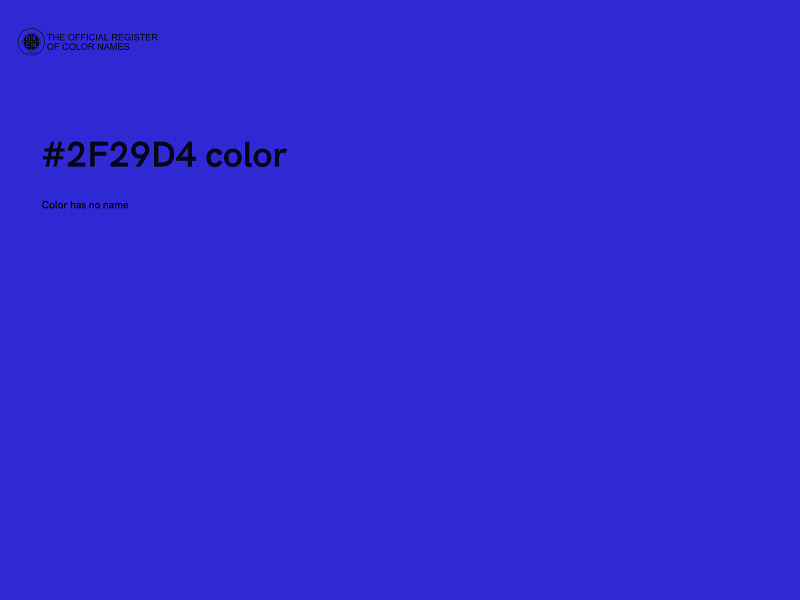 #2F29D4 color image