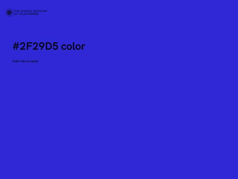 #2F29D5 color image