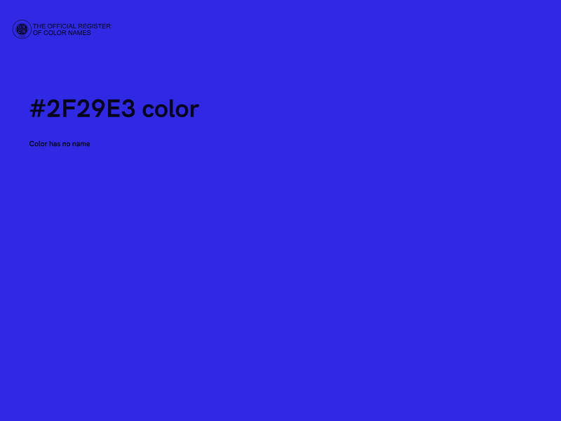 #2F29E3 color image