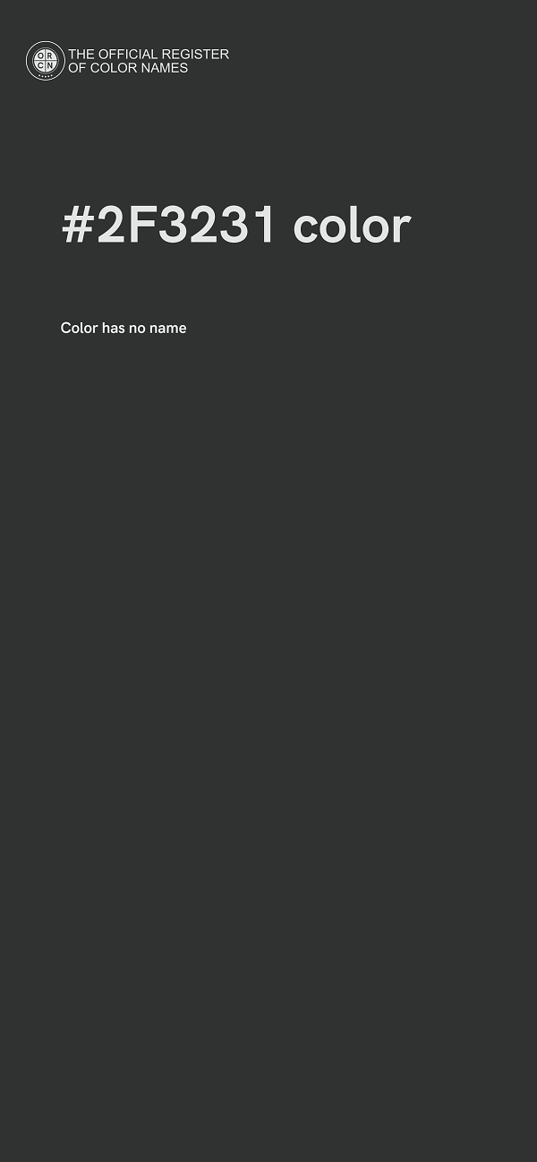 #2F3231 color image