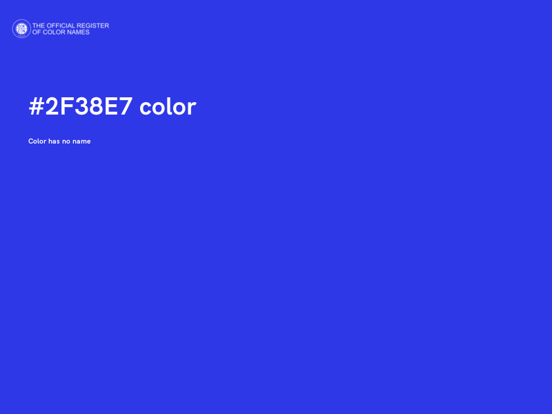 #2F38E7 color image