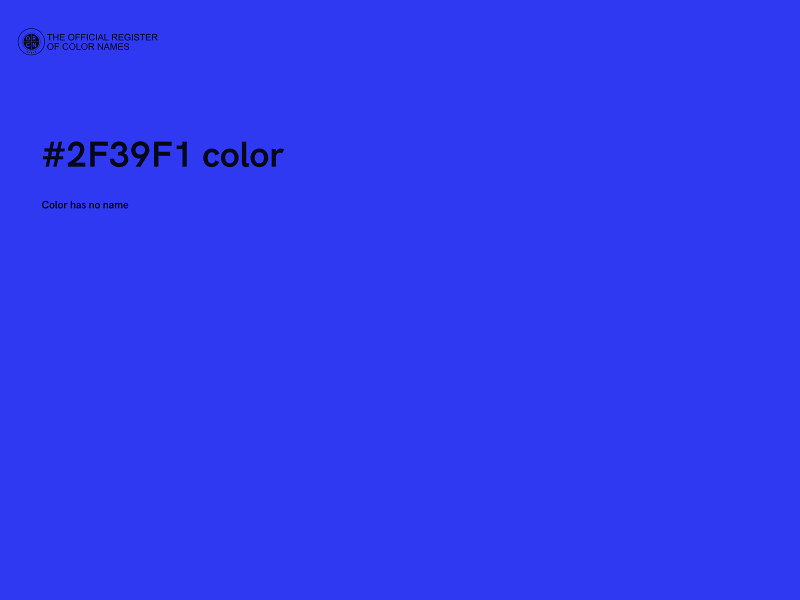 #2F39F1 color image