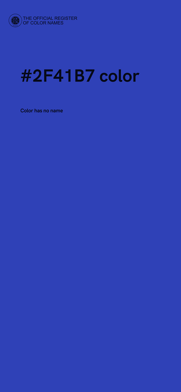 #2F41B7 color image