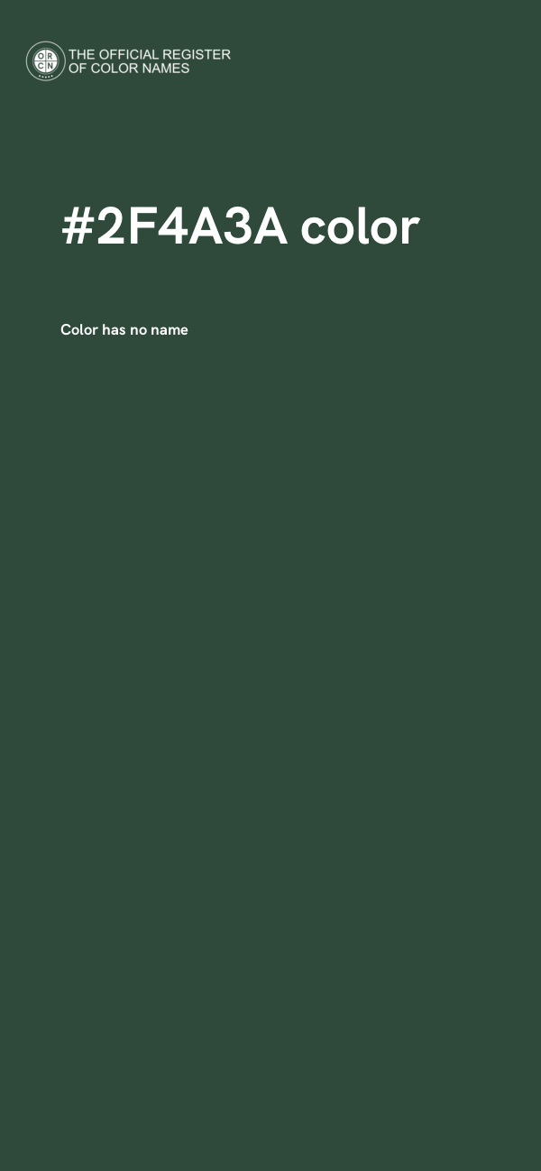 #2F4A3A color image