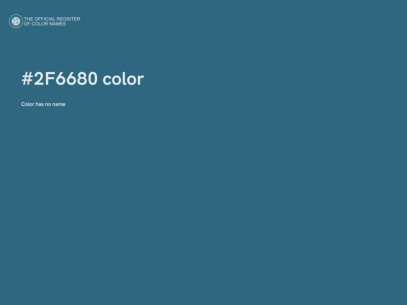 #2F6680 color image