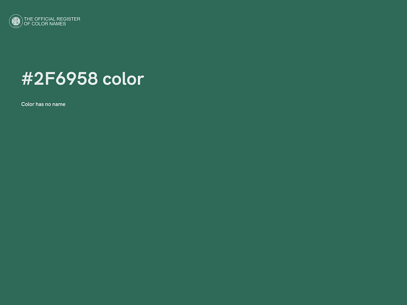 #2F6958 color image