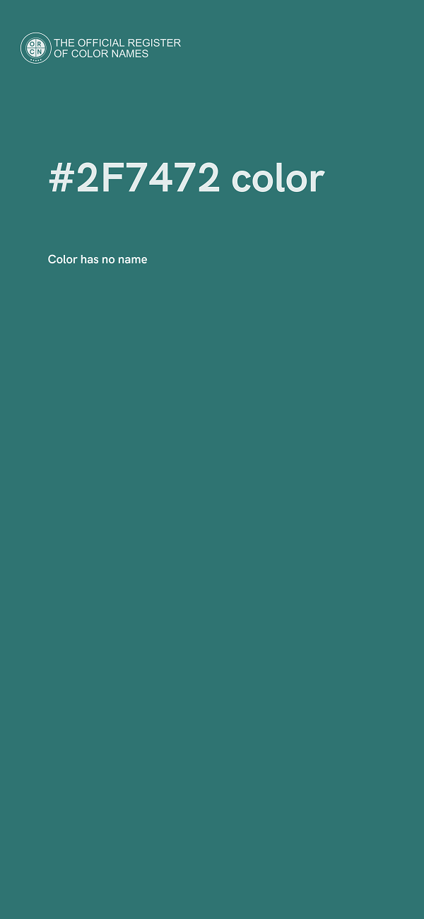 #2F7472 color image