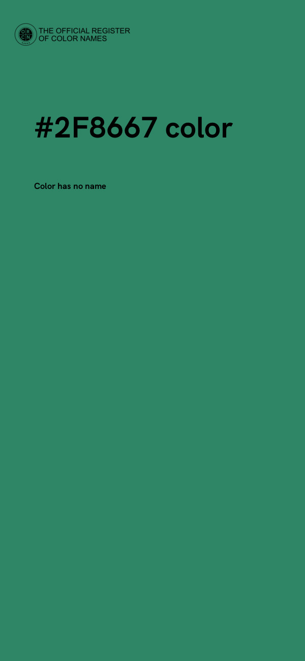 #2F8667 color image