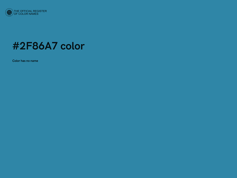 #2F86A7 color image