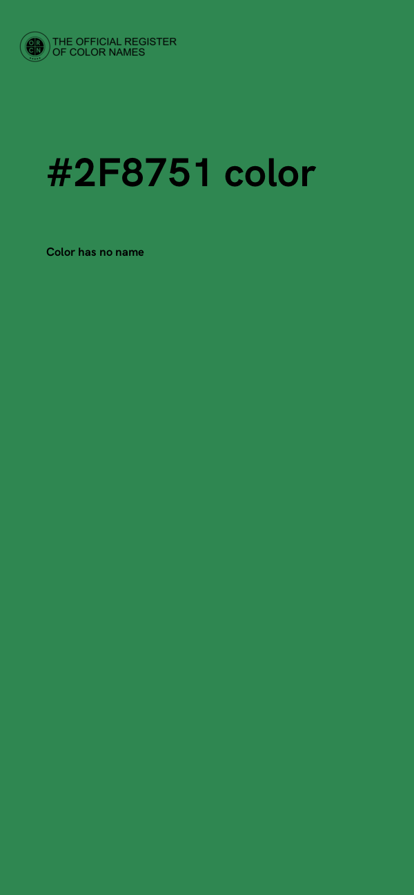 #2F8751 color image