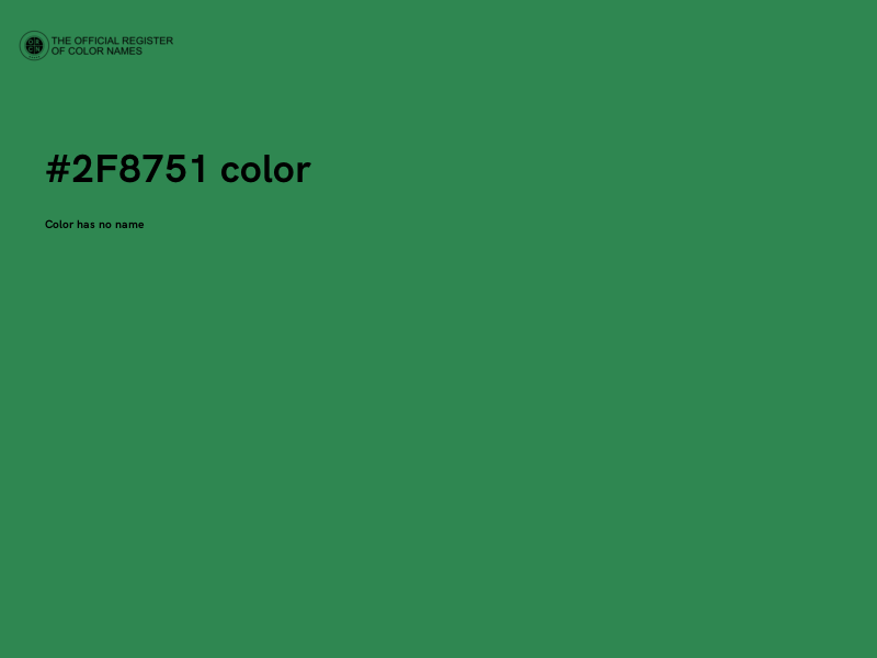 #2F8751 color image