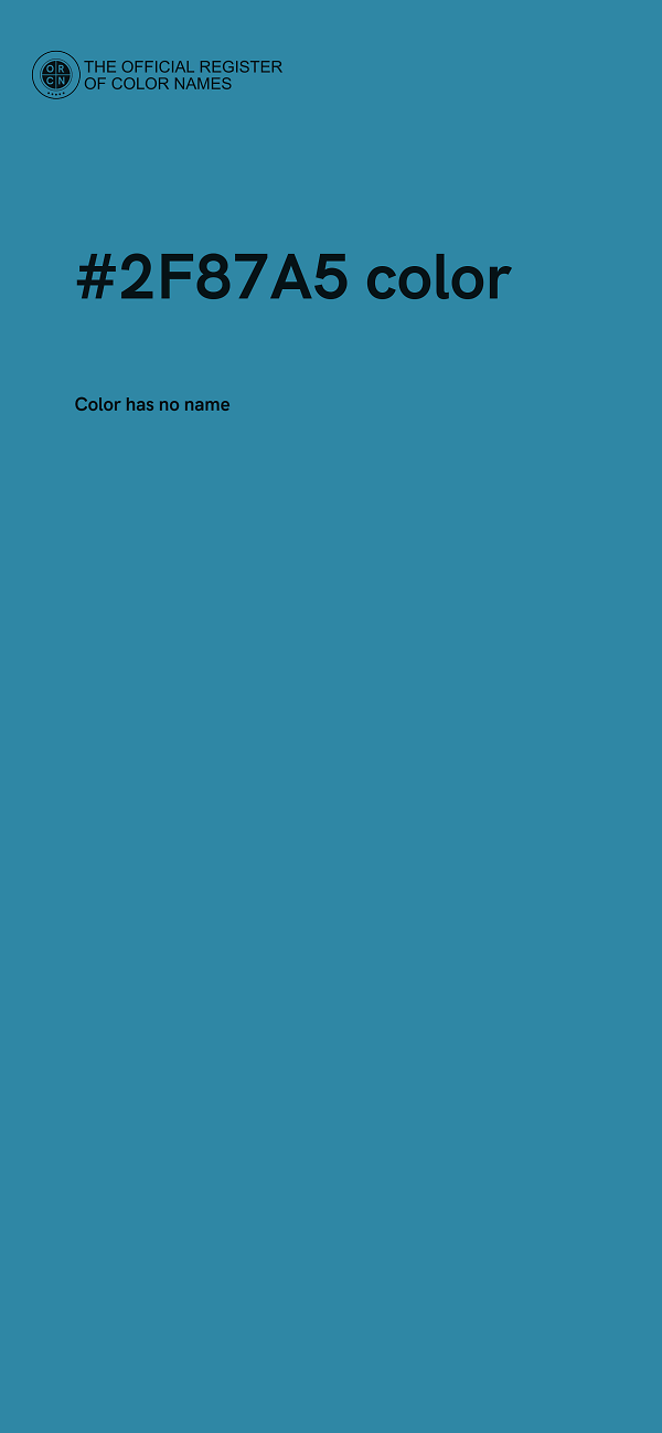 #2F87A5 color image