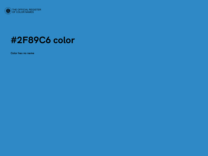 #2F89C6 color image