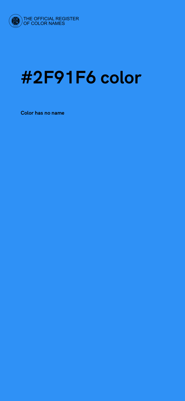 #2F91F6 color image
