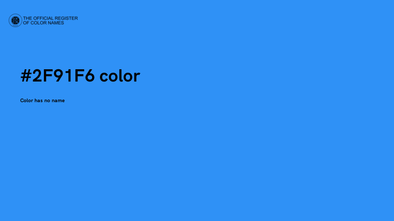#2F91F6 color image