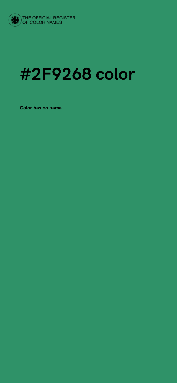 #2F9268 color image