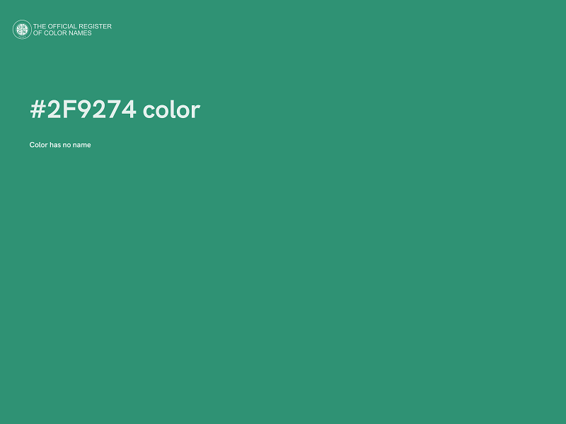 #2F9274 color image