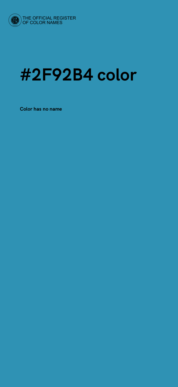 #2F92B4 color image