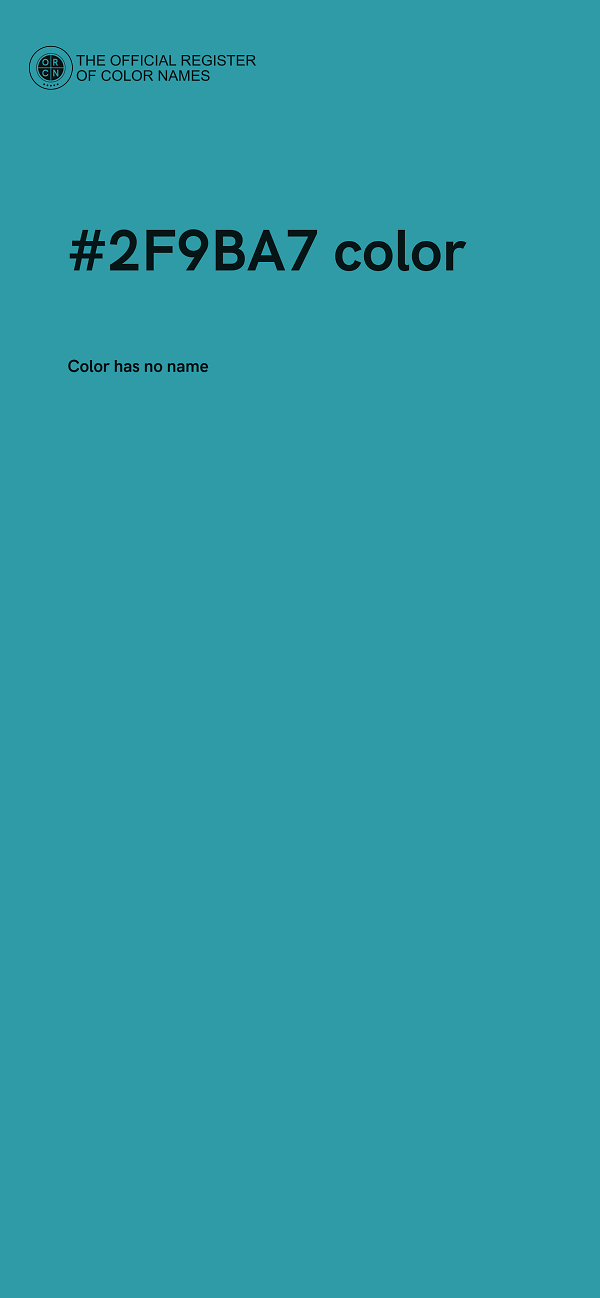 #2F9BA7 color image