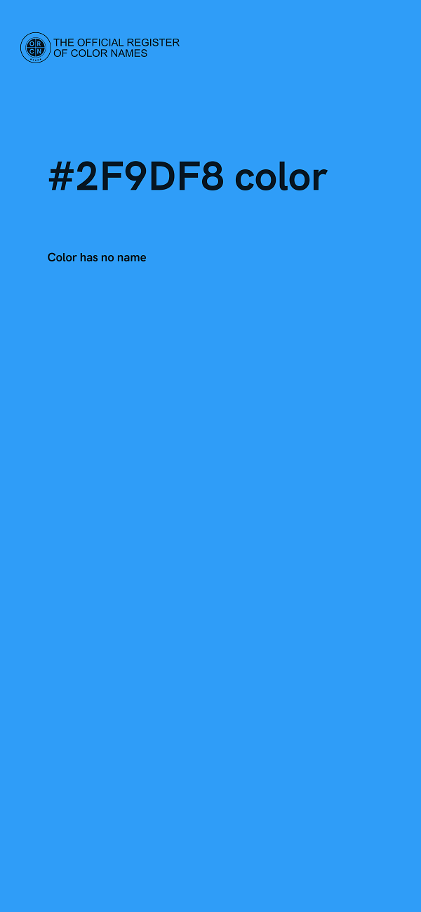 #2F9DF8 color image