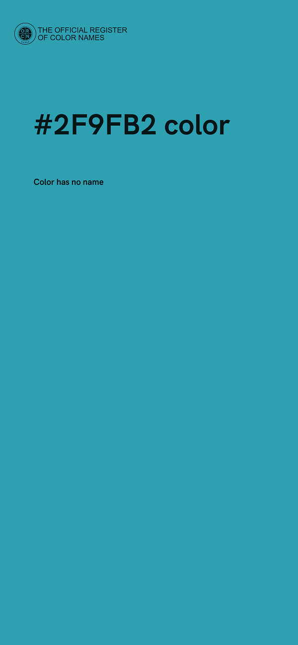 #2F9FB2 color image
