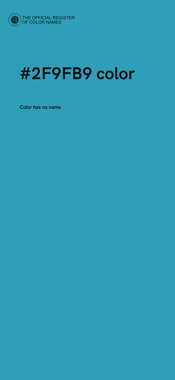 #2F9FB9 color image