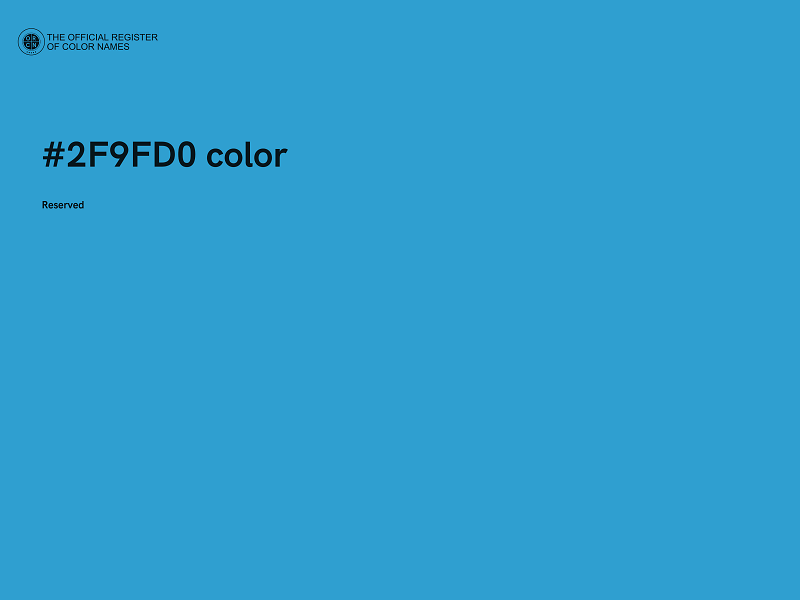 #2F9FD0 color image