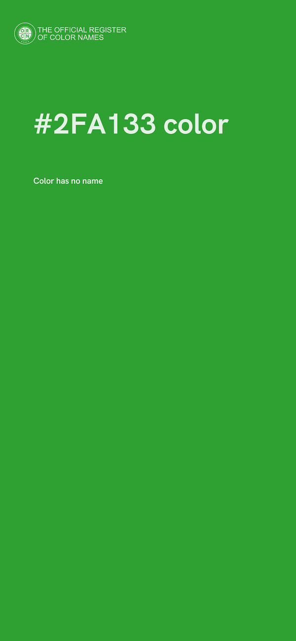 #2FA133 color image